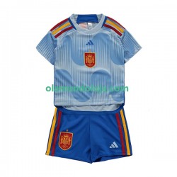 Camisola Espanha Criança Equipamento Segundo Copa do Mundo 2022 Manga Curta